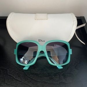 Dior Teal Sunglasses and Case